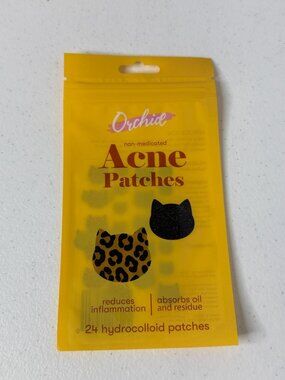 Orchid Acne Patches 24 Hydrocolloid Cat Leopard Print Pimple Patches New Kawaii